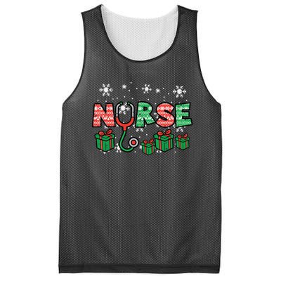 Christmas Nurse Stethoscope Xmas Nursing Scrub Top Rn Women Mesh Reversible Basketball Jersey Tank