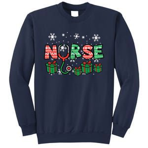 Christmas Nurse Stethoscope Xmas Nursing Scrub Top Rn Women Sweatshirt