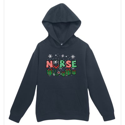 Christmas Nurse Stethoscope Xmas Nursing Scrub Top Rn Women Urban Pullover Hoodie