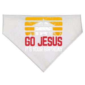 Christmas Nativity Scene Go Jesus ItS Your Birthday USA-Made Doggie Bandana