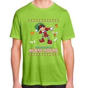 Cardiac Nurse Squad Dabbing Elf Christmas Sweater Ugly Merry Gift Adult ChromaSoft Performance T-Shirt