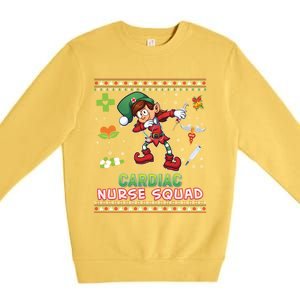 Cardiac Nurse Squad Dabbing Elf Christmas Sweater Ugly Merry Gift Premium Crewneck Sweatshirt