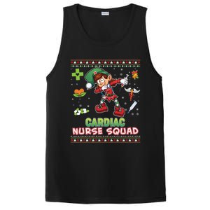 Cardiac Nurse Squad Dabbing Elf Christmas Sweater Ugly Merry Gift PosiCharge Competitor Tank