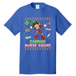 Cardiac Nurse Squad Dabbing Elf Christmas Sweater Ugly Merry Gift Tall T-Shirt