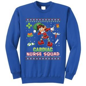 Cardiac Nurse Squad Dabbing Elf Christmas Sweater Ugly Merry Gift Tall Sweatshirt