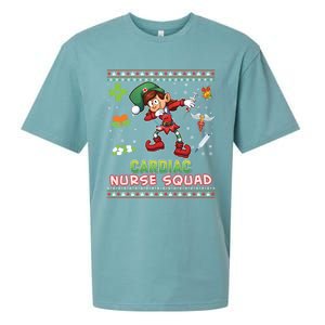 Cardiac Nurse Squad Dabbing Elf Christmas Sweater Ugly Merry Gift Sueded Cloud Jersey T-Shirt