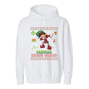 Cardiac Nurse Squad Dabbing Elf Christmas Sweater Ugly Merry Gift Garment-Dyed Fleece Hoodie