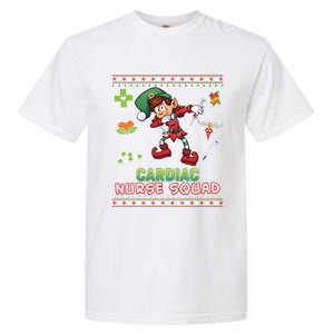 Cardiac Nurse Squad Dabbing Elf Christmas Sweater Ugly Merry Gift Garment-Dyed Heavyweight T-Shirt