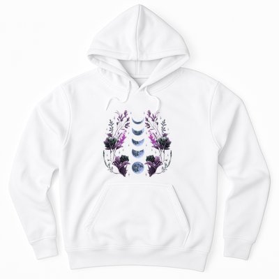 Cosmos Night Stargazers Vintage Celestial Lunar Moon Cycle Hoodie
