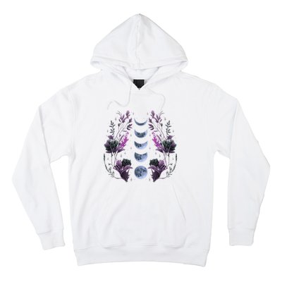 Cosmos Night Stargazers Vintage Celestial Lunar Moon Cycle Hoodie