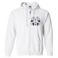 Cosmos Night Stargazers Vintage Celestial Lunar Moon Cycle Full Zip Hoodie