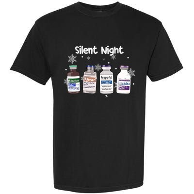 Christmas Nurse Silent Night Garment-Dyed Heavyweight T-Shirt