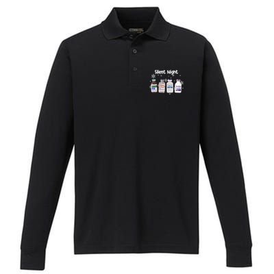 Christmas Nurse Silent Night Performance Long Sleeve Polo