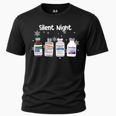 Christmas Nurse Silent Night Cooling Performance Crew T-Shirt