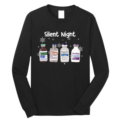 Christmas Nurse Silent Night Long Sleeve Shirt