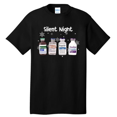 Christmas Nurse Silent Night Tall T-Shirt