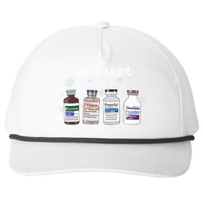 Christmas Nurse Silent Night Snapback Five-Panel Rope Hat