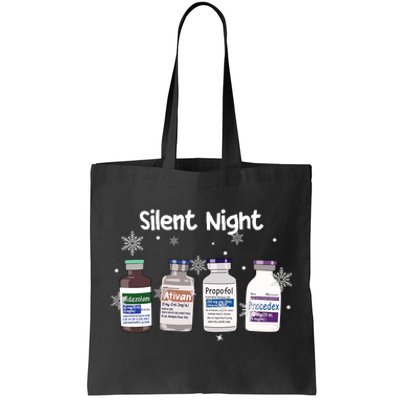 Christmas Nurse Silent Night Tote Bag