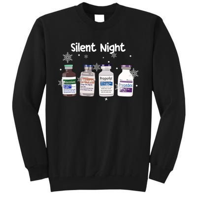 Christmas Nurse Silent Night Tall Sweatshirt