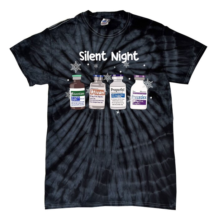 Christmas Nurse Silent Night Tie-Dye T-Shirt