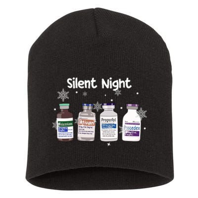 Christmas Nurse Silent Night Short Acrylic Beanie