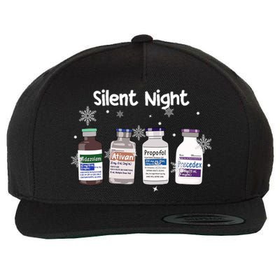 Christmas Nurse Silent Night Wool Snapback Cap