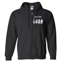 Christmas Nurse Silent Night Full Zip Hoodie