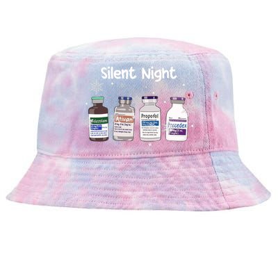 Christmas Nurse Silent Night Tie-Dyed Bucket Hat