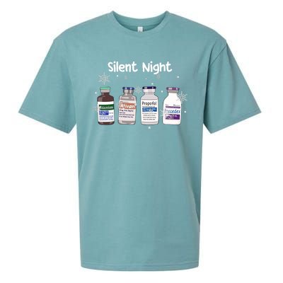 Christmas Nurse Silent Night Sueded Cloud Jersey T-Shirt