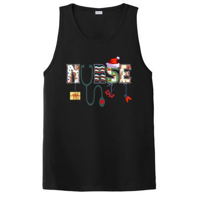 Christmas Nurse Stethoscope Christmas Santas Favorite Nurse Cute Gift PosiCharge Competitor Tank