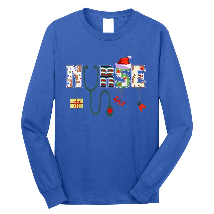 Christmas Nurse Stethoscope Christmas Santas Favorite Nurse Cute Gift Long Sleeve Shirt