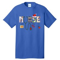 Christmas Nurse Stethoscope Christmas Santas Favorite Nurse Cute Gift Tall T-Shirt