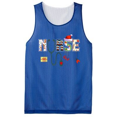 Christmas Nurse Stethoscope Christmas Santas Favorite Nurse Cute Gift Mesh Reversible Basketball Jersey Tank