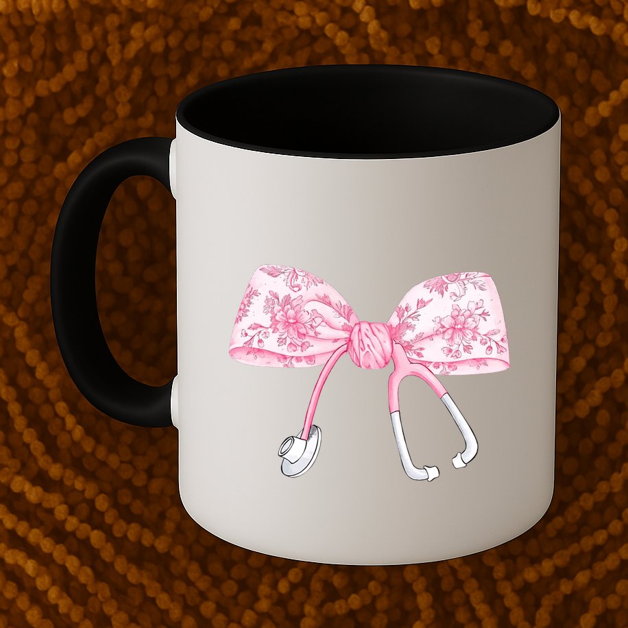 Coquette Nurse Stethoscope Bow Nurse Appreciation Gift Mug