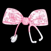 Coquette Nurse Stethoscope Bow Nurse Appreciation Gift Flat Bill Trucker Hat