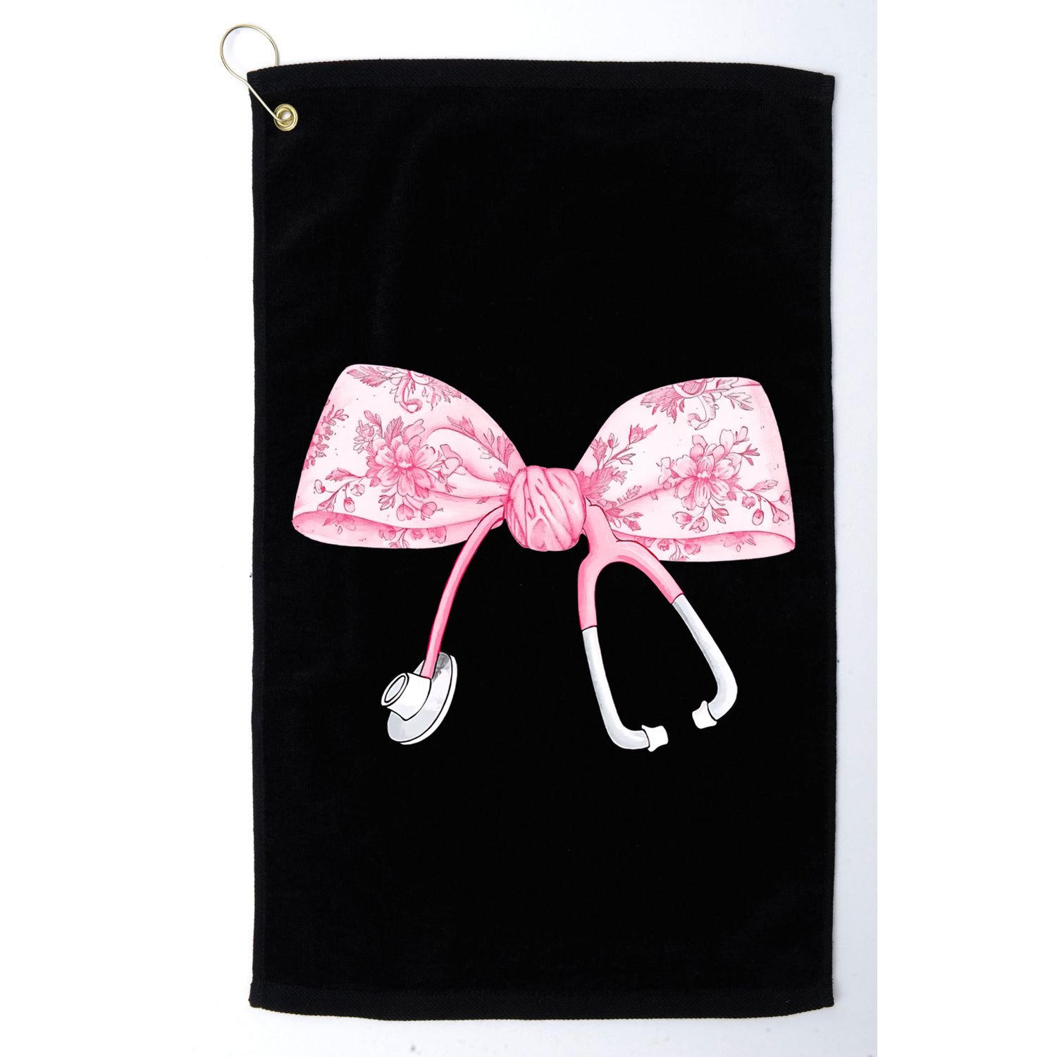 Coquette Nurse Stethoscope Bow Nurse Appreciation Gift Golf Towel