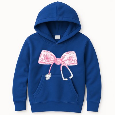 Coquette Nurse Stethoscope Bow Nurse Appreciation Gift Kids Hoodie