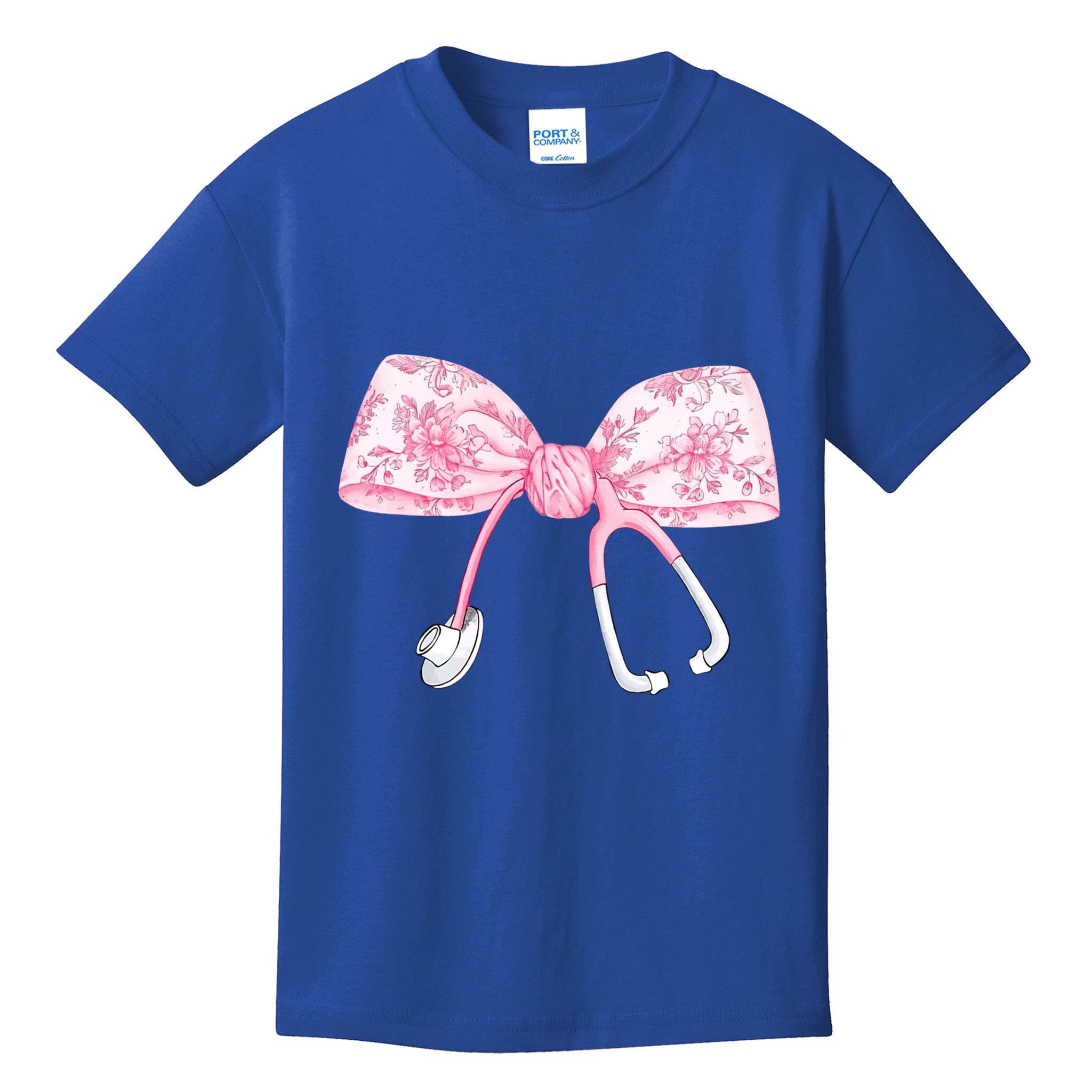 Coquette Nurse Stethoscope Bow Nurse Appreciation Gift Kids T-Shirt