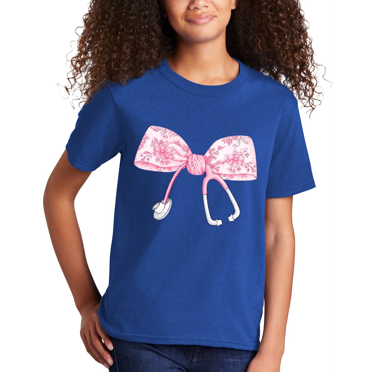 Coquette Nurse Stethoscope Bow Nurse Appreciation Gift Kids T-Shirt