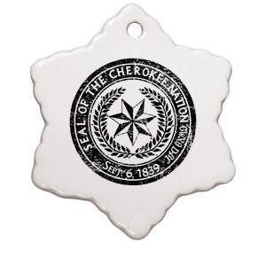 CHEROKEE NATION SEAL NATIVE AMERICAN TRIBE PRIDE HONOR Ceramic Star Ornament