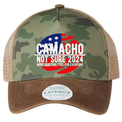 Camacho Not Sure For President 2024 Usa Legacy Tie Dye Trucker Hat