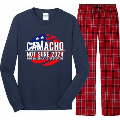 Camacho Not Sure For President 2024 Usa Long Sleeve Pajama Set