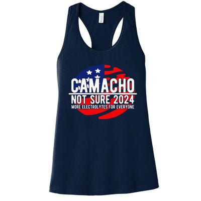 Camacho Not Sure For President 2024 Usa Women's Racerback Tank