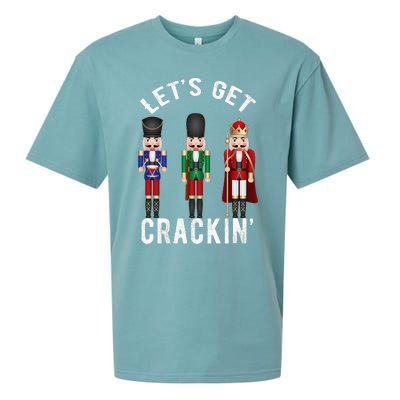 Christmas Nutcracker Squad Lets Get Crackin Ballet Sueded Cloud Jersey T-Shirt