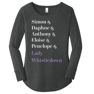 Character Name Stack Women's Perfect Tri Tunic Long Sleeve Shirt