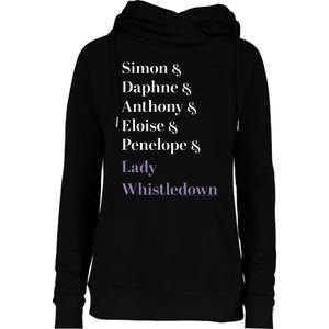 Character Name Stack Womens Funnel Neck Pullover Hood