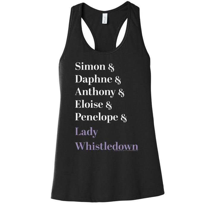 Character Name Stack Women's Racerback Tank