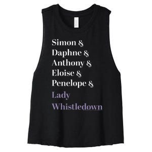 Character Name Stack Women's Racerback Cropped Tank