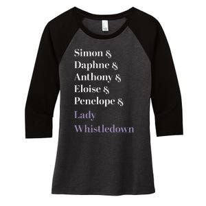 Character Name Stack Women's Tri-Blend 3/4-Sleeve Raglan Shirt