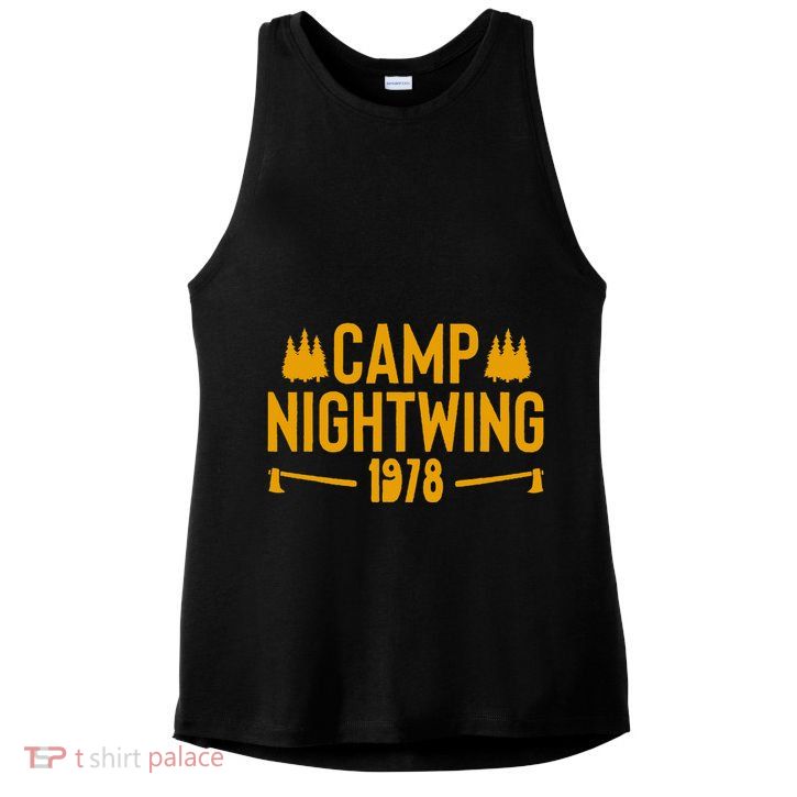 Camp Nightwing Scary Horror Halloween Costume Ladies PosiCharge Tri-Blend Wicking Tank